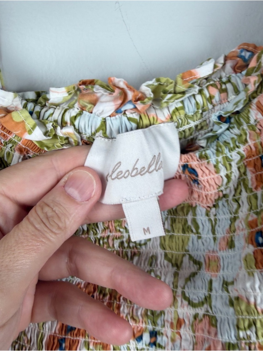 Cleobella Tamara Mini Tank Dress in Retro Floral Medium Smocked Festival Summer - Picture 4 of 11